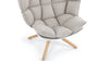 Husk - Husk - Husk Lounge Chair, Wheat Gray Cashmere Wool - Image 6