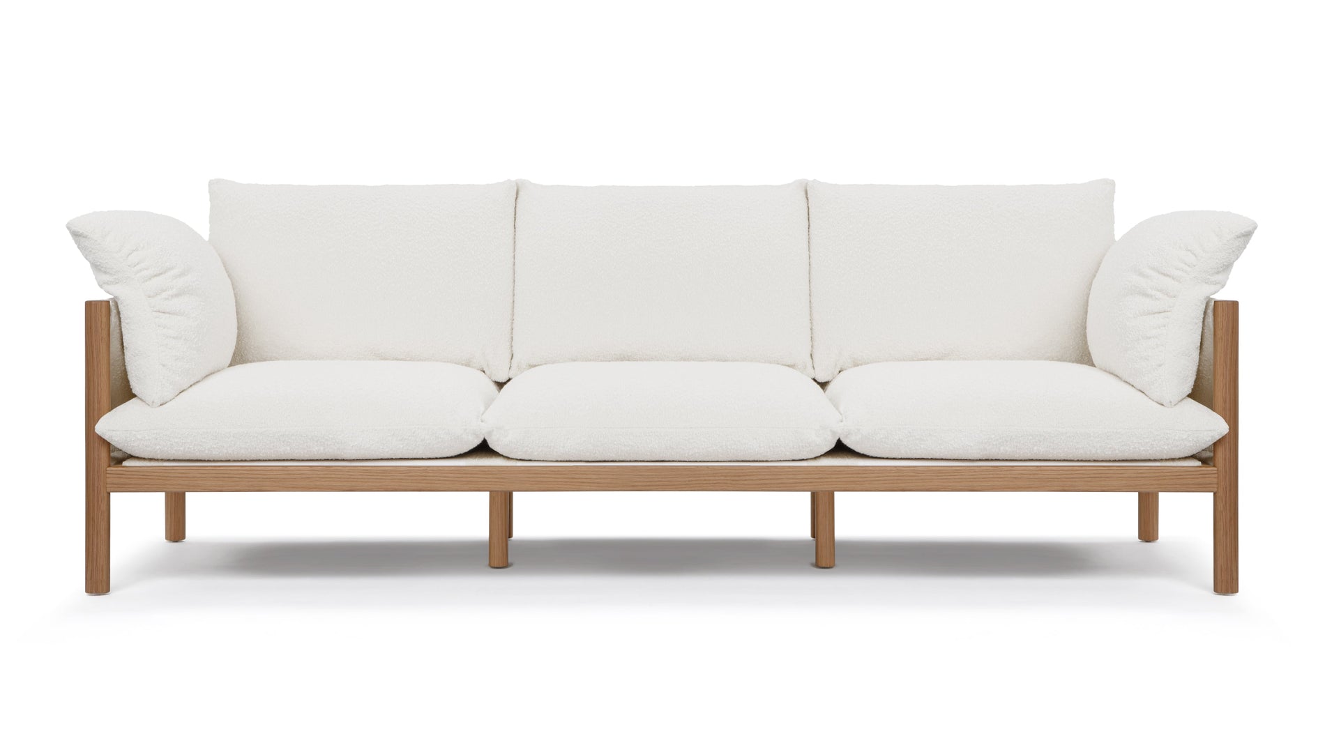 CoombeCoombe - Coombe Sofa, Eggshell Boucle and Oak