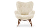 Silhouette - Silhouette - Silhouette Armchair, White Long Hair Sherpa - Image 1
