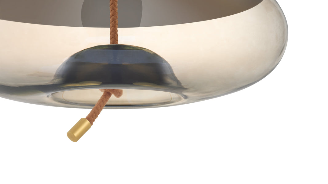 GenevaGeneva - Geneva Dome Pendant, Amber Glass