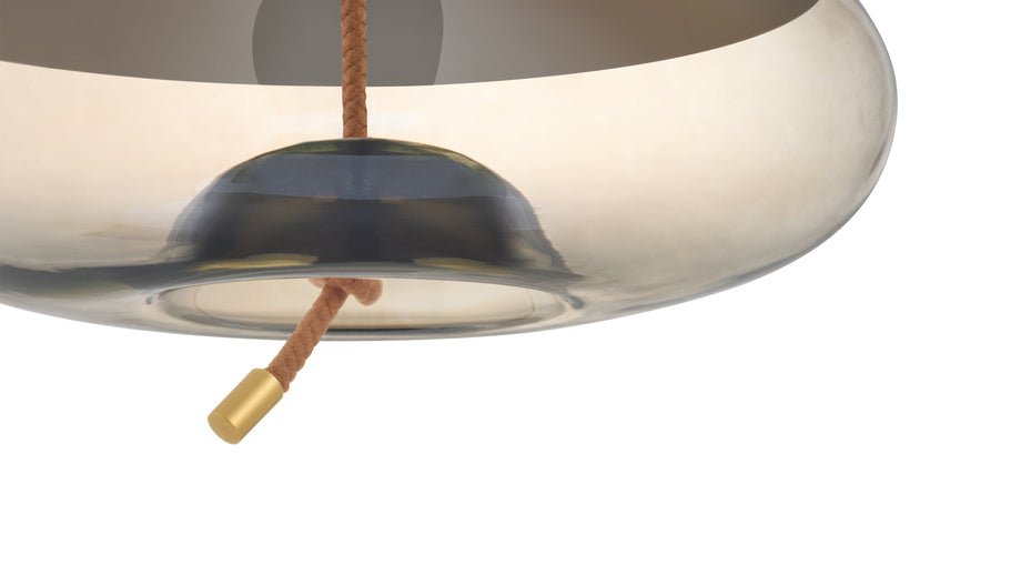 GenevaGeneva - Geneva Dome Pendant, Amber Glass
