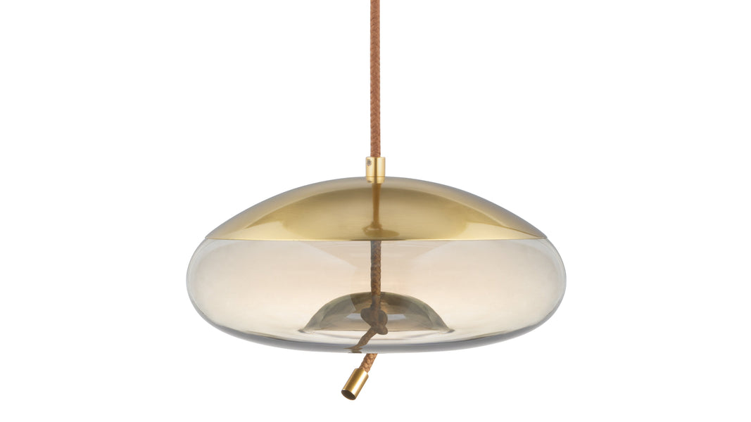 GenevaGeneva - Geneva Dome Pendant, Amber Glass