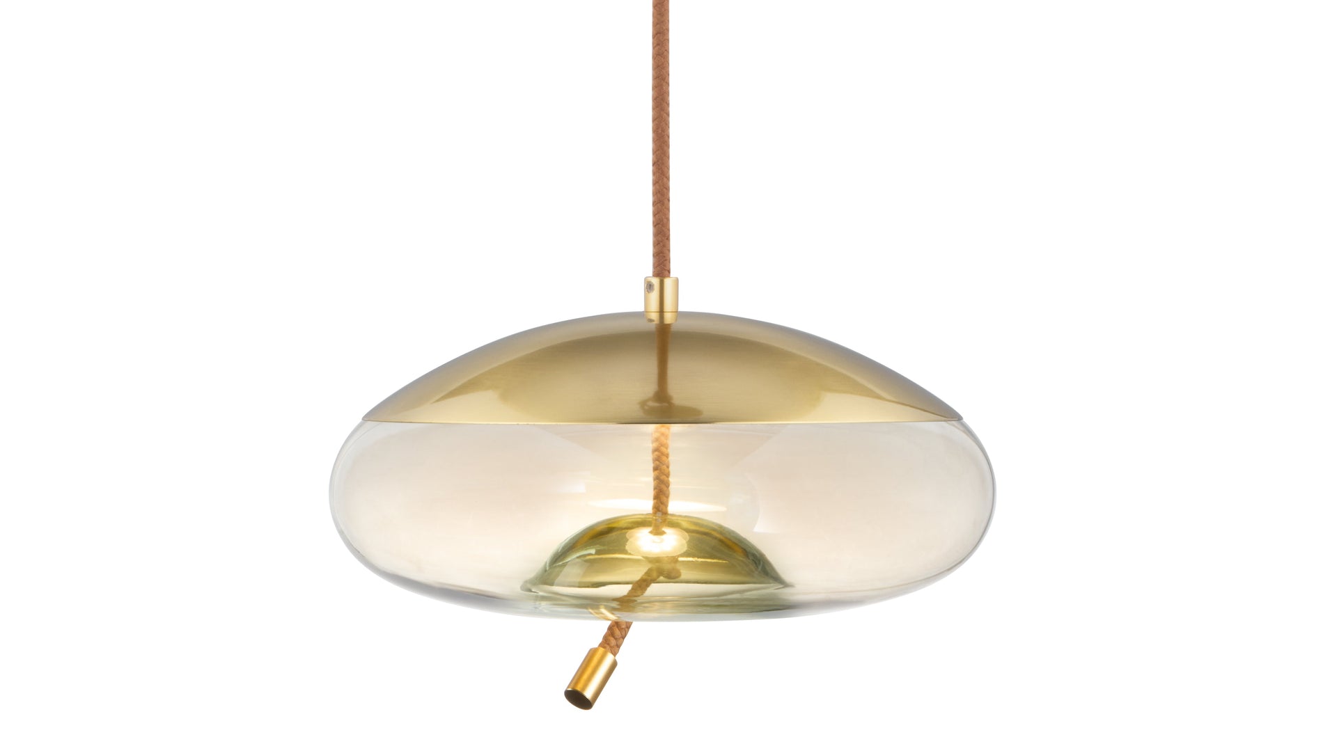 GenevaGeneva - Geneva Dome Pendant, Amber Glass