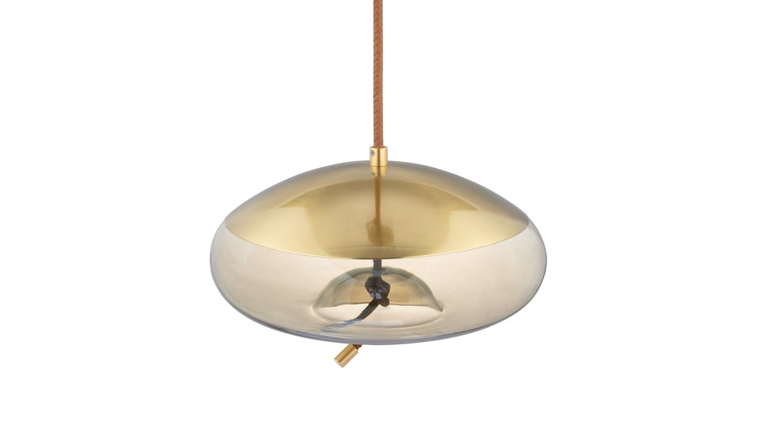 GenevaGeneva - Geneva Dome Pendant, Amber Glass