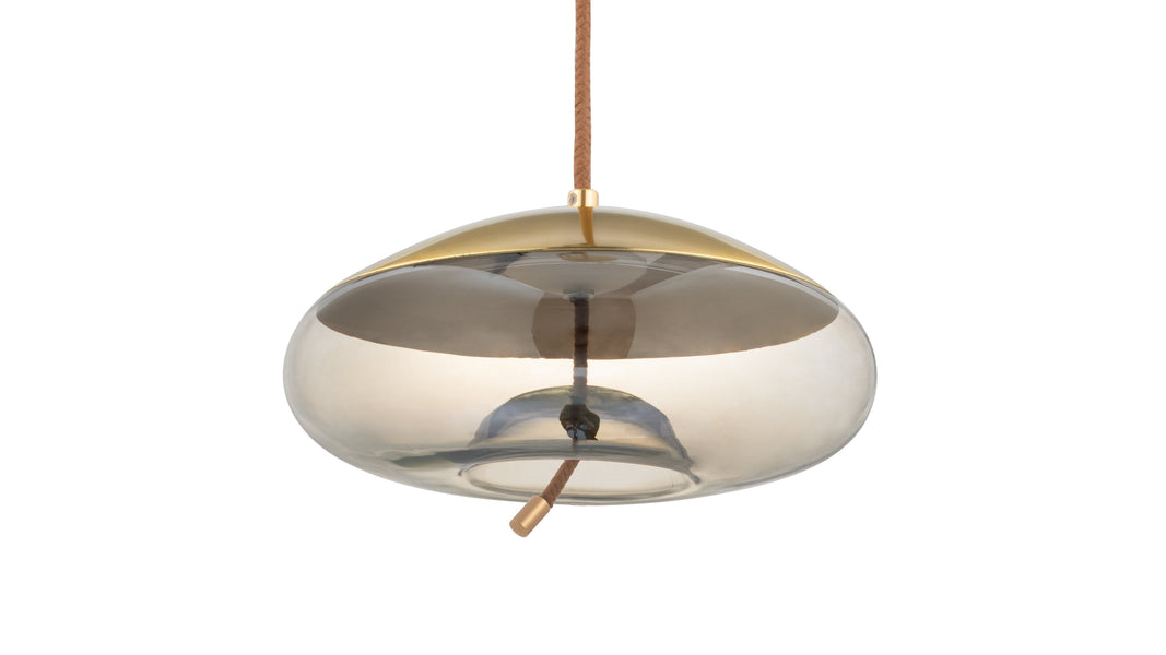 GenevaGeneva - Geneva Dome Pendant, Amber Glass