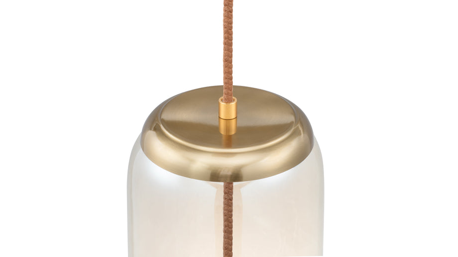 GenevaGeneva - Geneva Long Pendant, Amber Glass