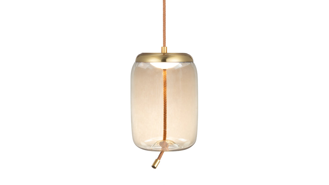 GenevaGeneva - Geneva Long Pendant, Amber Glass