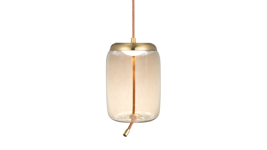 GenevaGeneva - Geneva Long Pendant, Amber Glass