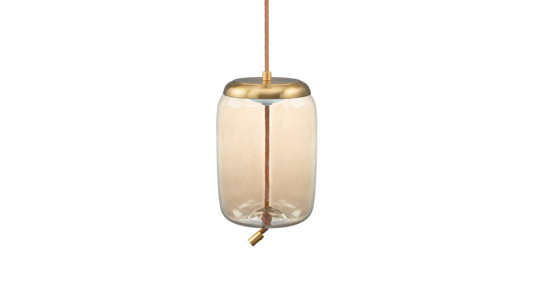 GenevaGeneva - Geneva Long Pendant, Amber Glass