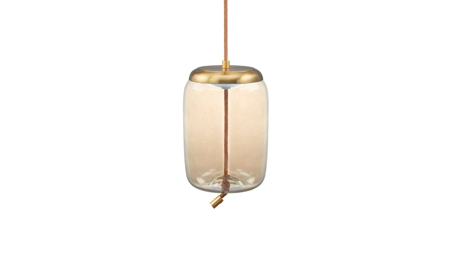 GenevaGeneva - Geneva Long Pendant, Amber Glass