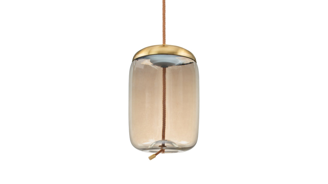 GenevaGeneva - Geneva Long Pendant, Amber Glass