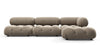 Bellini Sectional - Greige Velvet - Image 1