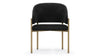 Esme - Black Plush Velvet and Brushed Brass - Image 1