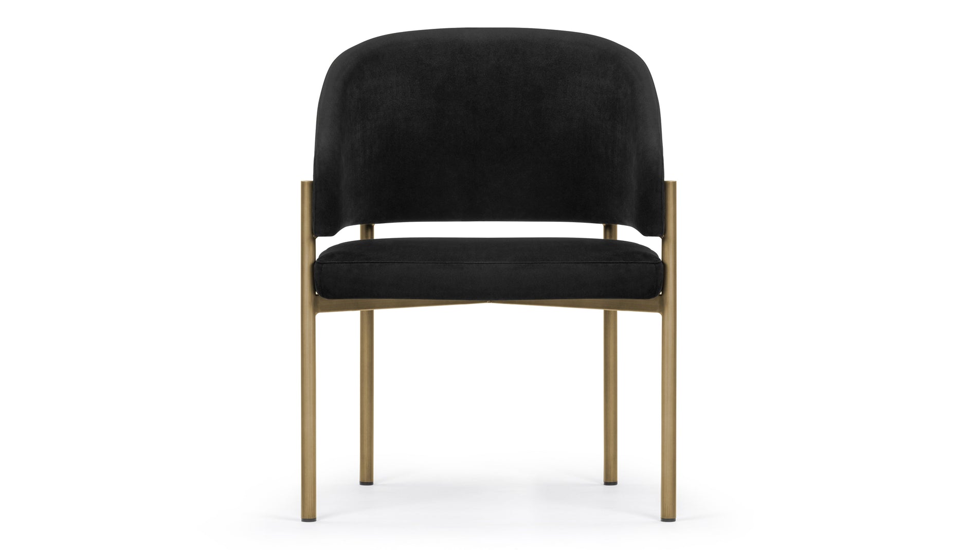 EsmeBlack Plush Velvet and Brushed Brass