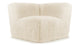 Iona - Iona - Iona Corner Module, White Long Hair Sherpa - Image 1