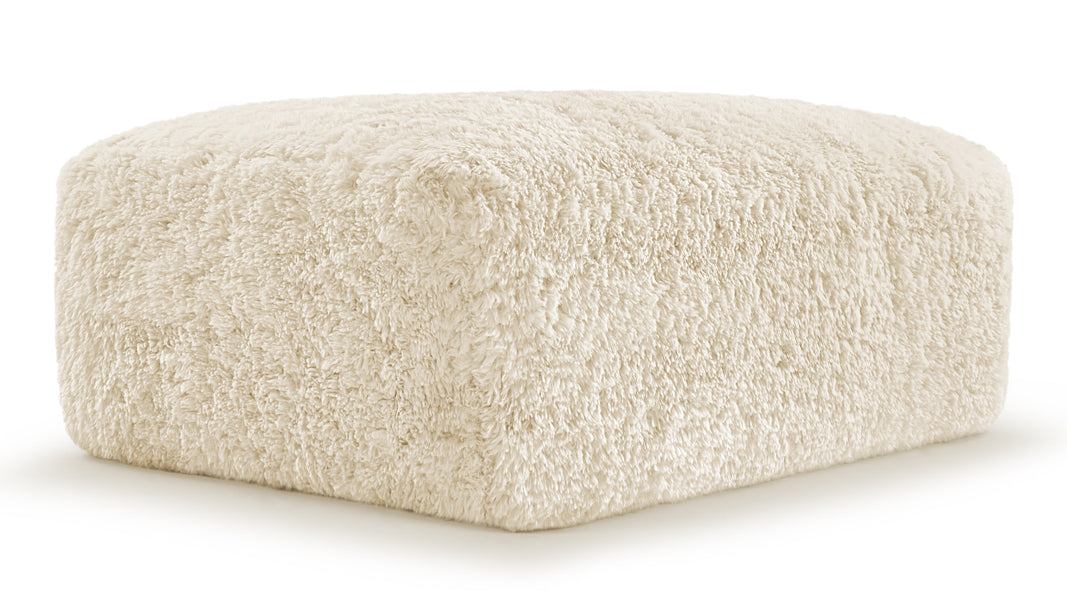IonaIona - Iona Ottoman, White Long Hair Sherpa