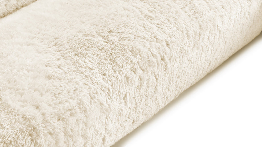 IonaIona - Iona Sectional, Double Chaise, White Long Hair Sherpa