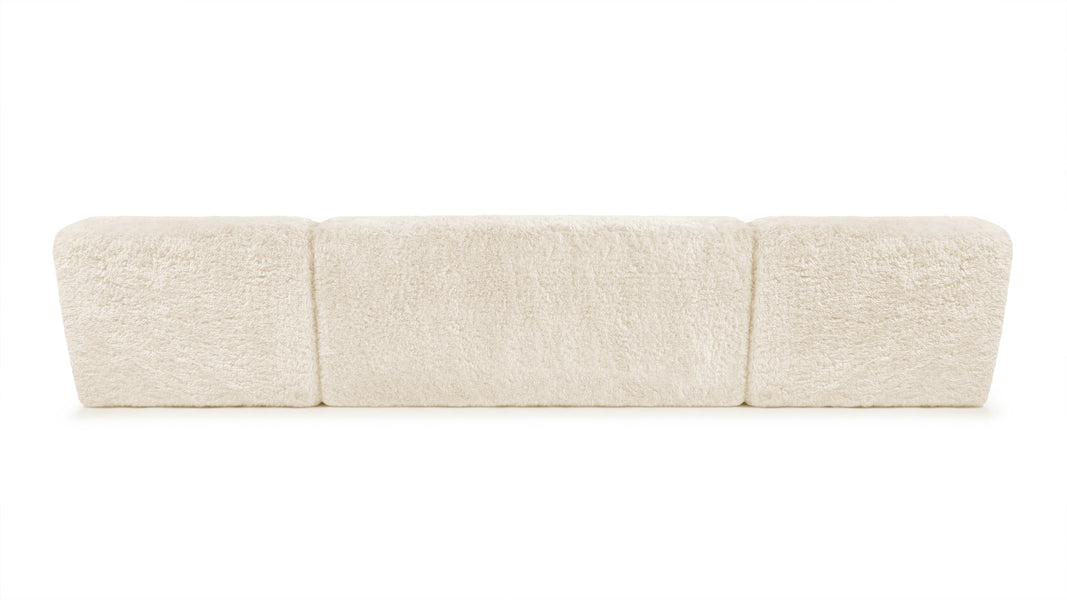 IonaIona - Iona Sectional, Double Chaise, White Long Hair Sherpa