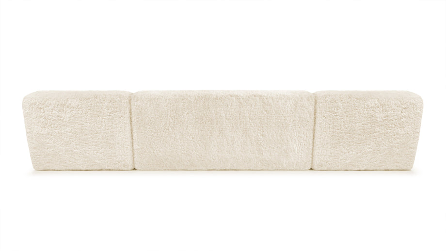 IonaIona - Iona Sectional, Double Chaise, White Long Hair Sherpa