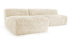Iona - Iona - Iona Sectional, Left Chaise, White Long Hair Sherpa - Image 2