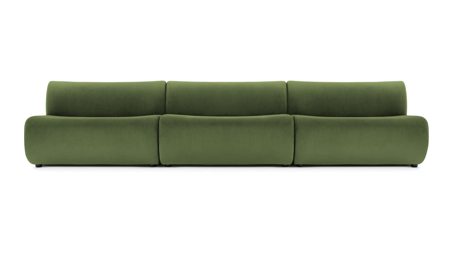 LeoLeo - Leo Three Seater Sofa, Lichen Plush Velvet