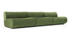 Leo - Leo - Leo Three Seater Sofa, Lichen Plush Velvet - Image 2