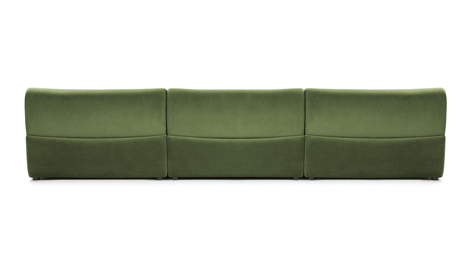 LeoLeo - Leo Three Seater Sofa, Lichen Plush Velvet