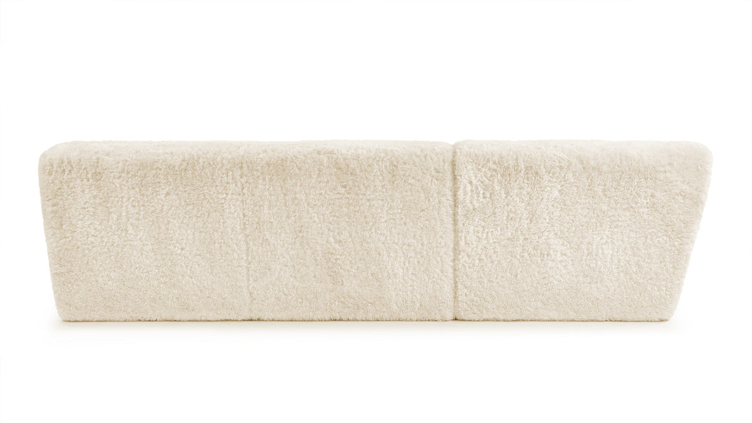IonaIona - Iona Sectional, Left Corner, White Long Hair Sherpa