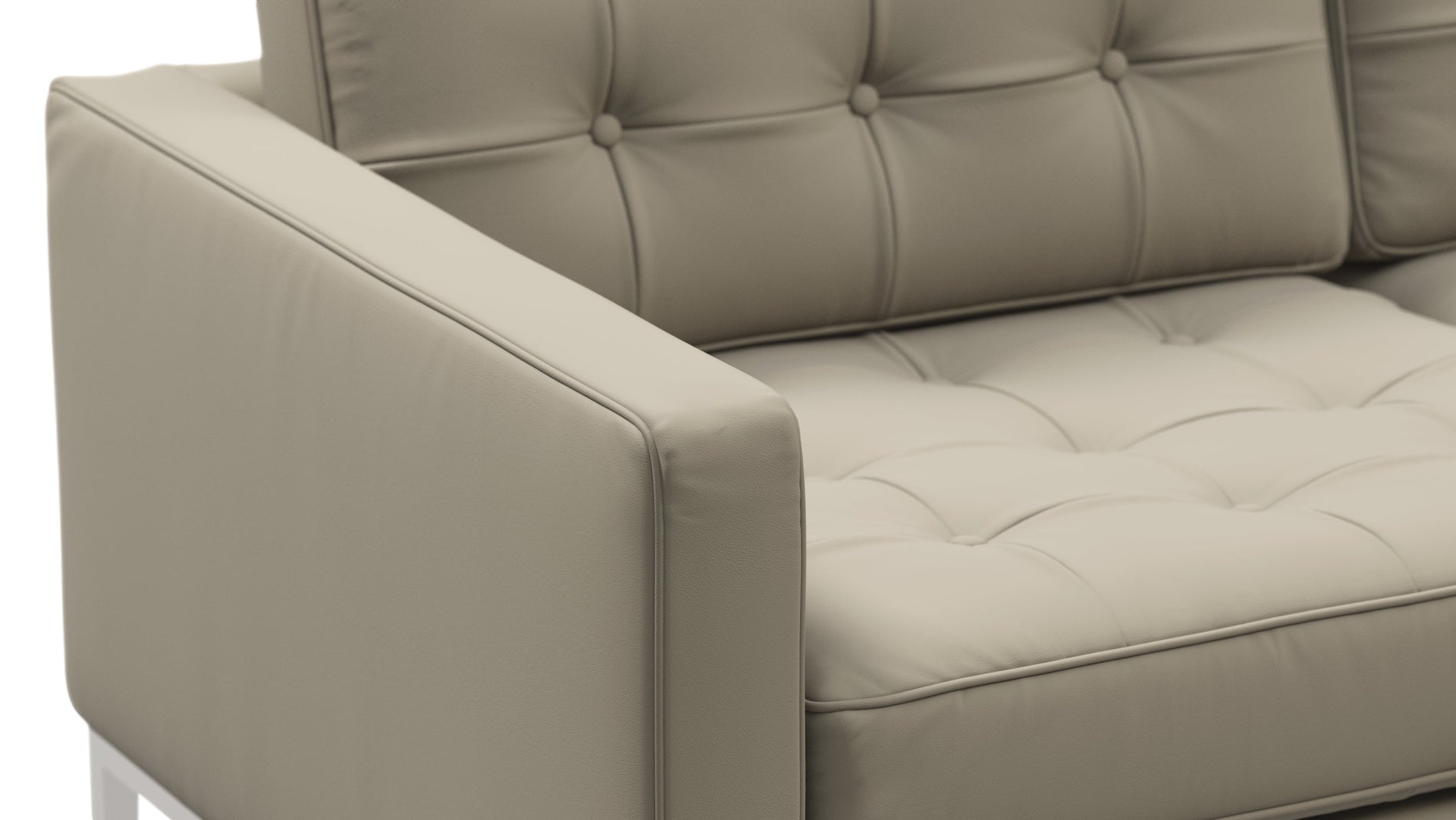 FlorenceBeige Gray Vegan Leather