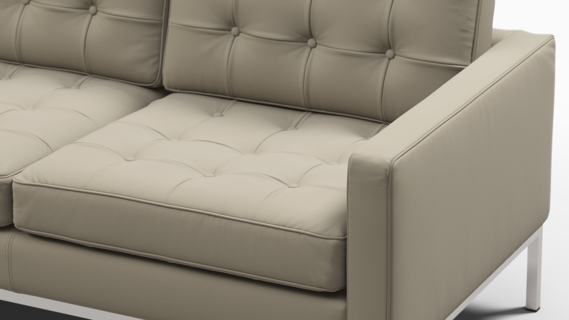 FlorenceBeige Gray Vegan Leather
