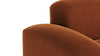 Muse - Muse - Muse Sectional, Small Left Corner, Burnt Orange Velvet - Image 5