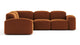Muse - Muse - Muse Sectional, Small Left Corner, Burnt Orange Velvet - Image 1