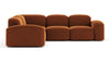 Muse - Muse - Muse Sectional, Small Left Corner, Burnt Orange Velvet - Image 1