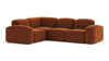 Muse - Muse - Muse Sectional, Small Left Corner, Burnt Orange Velvet - Image 2