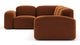 Muse - Muse - Muse Sectional, Small Left Corner, Burnt Orange Velvet - Image 3