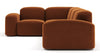 Muse - Muse - Muse Sectional, Small Left Corner, Burnt Orange Velvet - Image 3