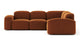 Muse - Muse - Muse Sectional, Small Right Corner, Burnt Orange Velvet - Image 1
