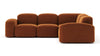 Muse - Muse - Muse Sectional, Small Right Corner, Burnt Orange Velvet - Image 1