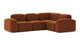 Muse - Muse - Muse Sectional, Small Right Corner, Burnt Orange Velvet - Image 2