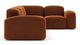Muse - Muse - Muse Sectional, Small Right Corner, Burnt Orange Velvet - Image 3