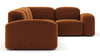 Muse - Muse - Muse Sectional, Small Right Corner, Burnt Orange Velvet - Image 3