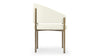 Esme - Eggshell Vegan Leather and Brushed Brass - Image 3