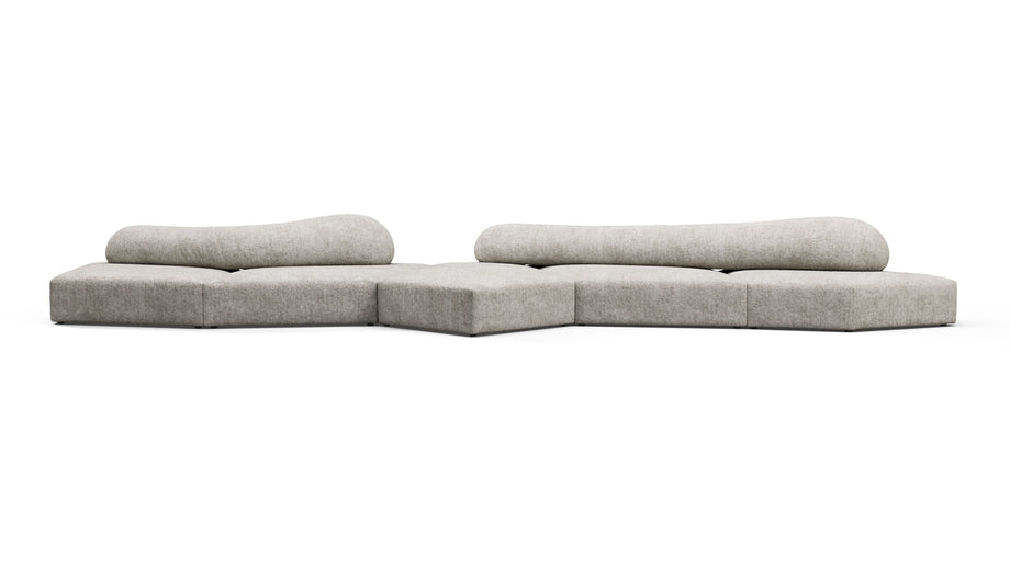 On the RocksOn the Rocks - On the Rocks Sofa, Five Seater, Dove Textured Chenille