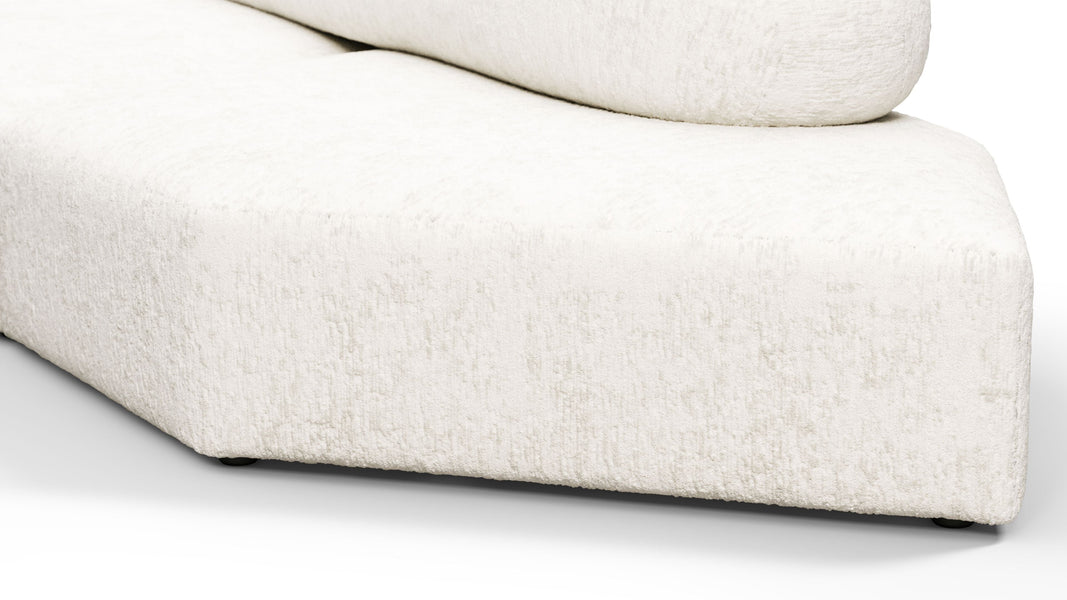 On the RocksOn the Rocks - On the Rocks Sofa, Five Seater, White Textured Chenille