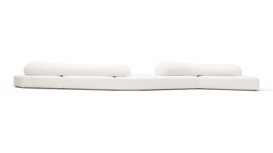On the RocksOn the Rocks - On the Rocks Sofa, Five Seater, White Textured Chenille
