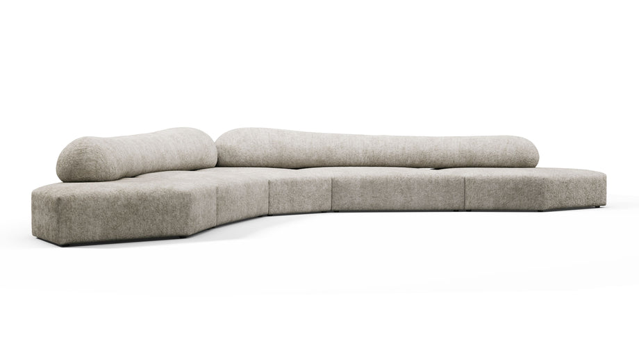 On the RocksOn the Rocks - On the Rocks Sofa, Large Corner, Dove Textured Chenille