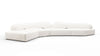 On the Rocks - On the Rocks - On the Rocks Sofa, Left Corner, White Textured Chenille - Image 1