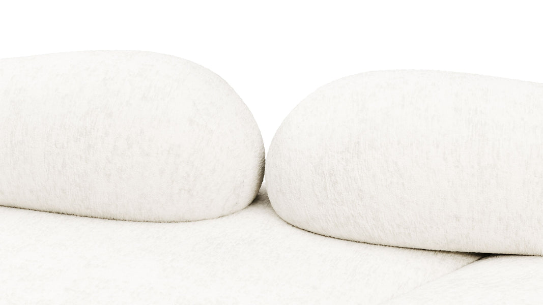 On the RocksOn the Rocks - On the Rocks Sofa, Right Corner, White Textured Chenille