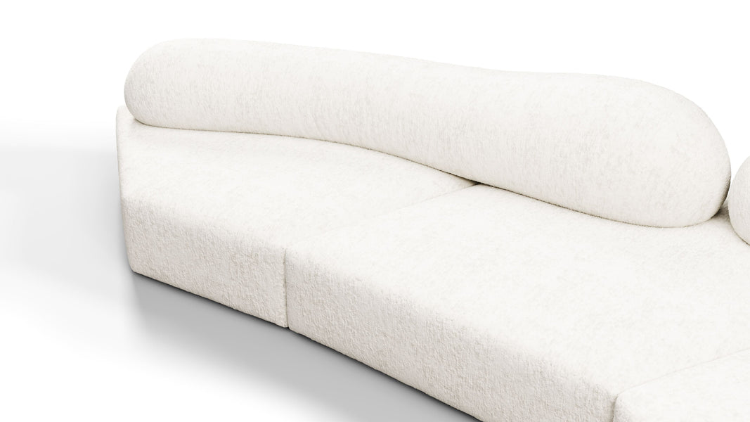 On the RocksOn the Rocks - On the Rocks Sofa, Right Corner, White Textured Chenille