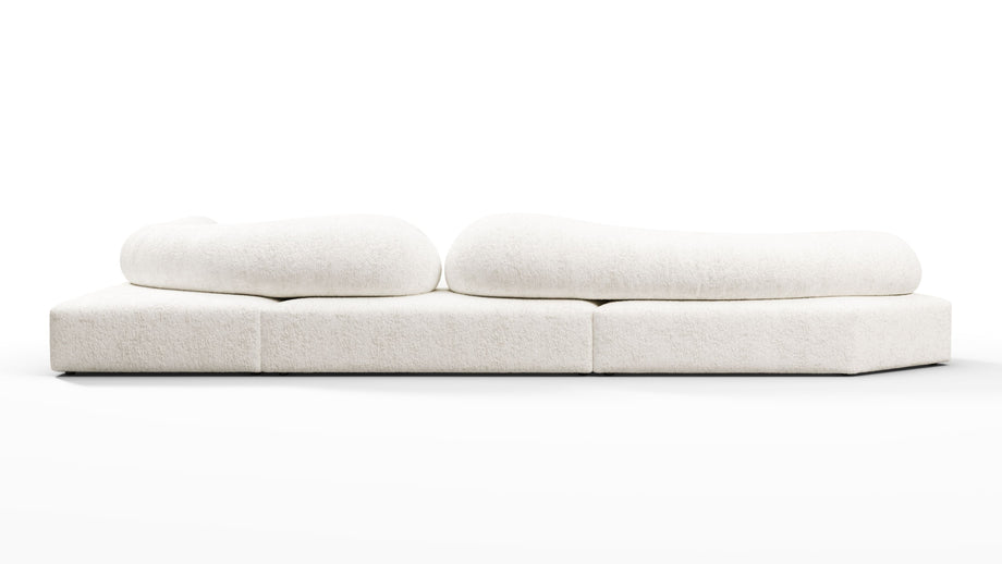 On the RocksOn the Rocks - On the Rocks Sofa, Right Corner, White Textured Chenille